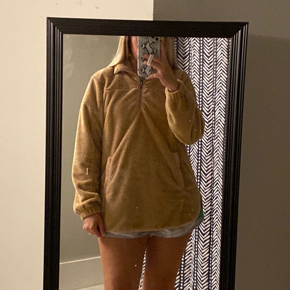 Teddy brown, soft quarter zip. - Picture 1 of 3